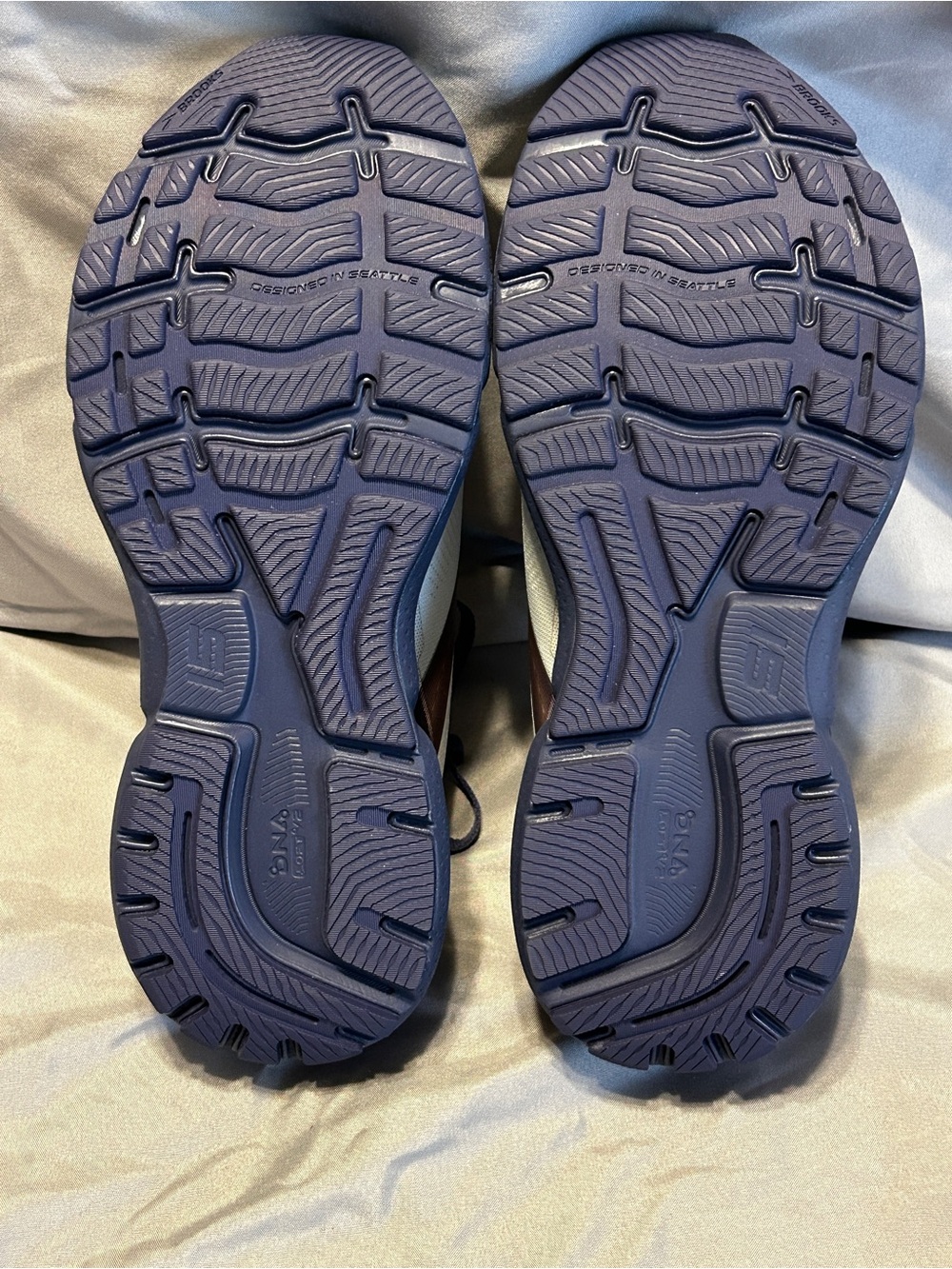Brooks Women's Light blue, Pink & Navy Running Shoes with Gold Accent - Picture 3 of 3